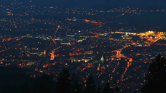 Day To Night Time Lapse Of Big City, Energy Consumption