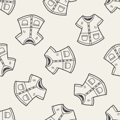 overcoat doodle seamless pattern background