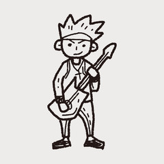Naklejka premium rocker doodle