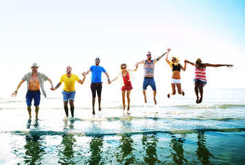 Friendship Freedom Beach Summer Holiday Concept