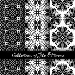 Set of 3 Seamless Vintage Patterns (Vector