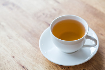Cup of tea on a wooden table