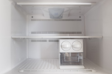 An empty freezer fridge