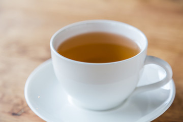 Cup of tea on a wooden table