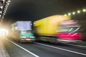 Obraz na płótnie Canvas highway traffic -truck