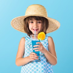 Girl drinking soda