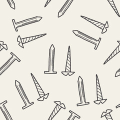 screw doodle seamless pattern background