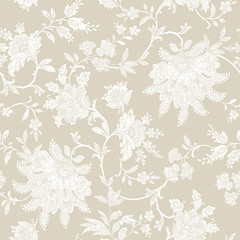 Elegance Seamless pattern with ornament, vector floral illustration in vintage style