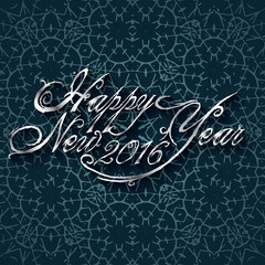 Fototapeta na wymiar Beautiful elegant text design of happy new year. vector illustration 2016