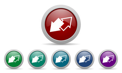 exchange vector web icon set