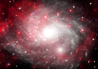 Star field in space and a nebulae