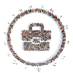 people in the shape of a portfolio. 