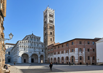Lucca cathedral - obrazy, fototapety, plakaty