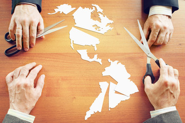 Concept of change the political conditions on American continent