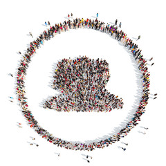 people in the shape of a man.