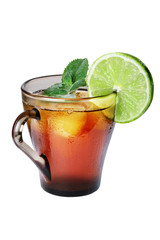 iced tea and lime