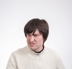 Obraz premium Young man expressing emotions