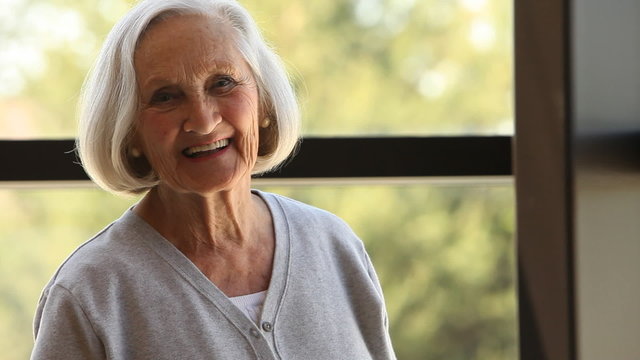 Portrait of happy elderly woman 
