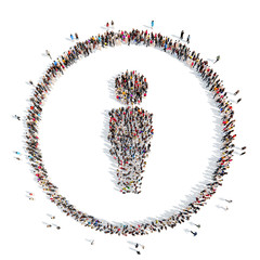 people in the shape of a man.