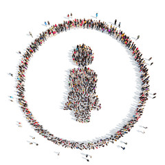 people in the shape of a man.