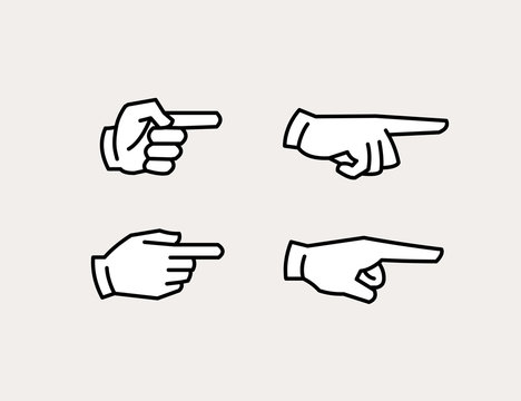 Pointing hand icons