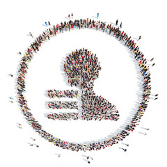 people in the shape of a man.