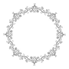 floral ornament frame wreath