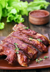Grilled pork ribs