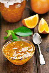 Jam from orange fruits