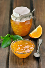 Jam from orange fruits