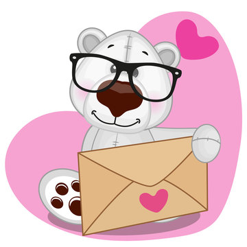 Polar Bear with envelope