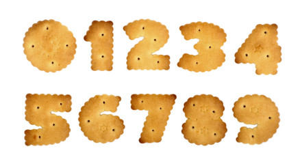 Digital cookies, isolated on a white.