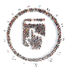 people in the form of a book.