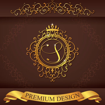 Letter S. Luxury Logo template vector illustration