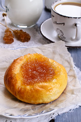 Bun with jam
