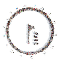 people in the shape of a flag.