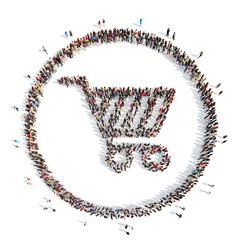 people in the shape of baskets.