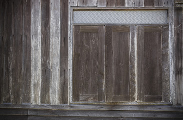 Old wooden barn door