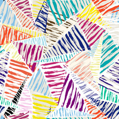 Materiał do szycia seamless pattern background, with strokes, splashes, triangles a