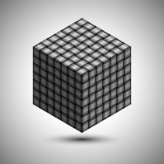 Box with interlaced texture. Editable vector. Eps 10