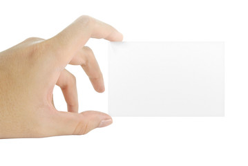 Obraz premium hand and business card