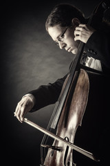 Playing the cello