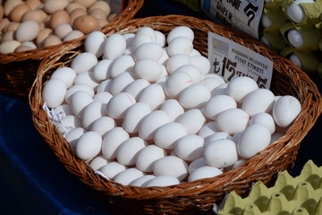 Eier auf einem Markt