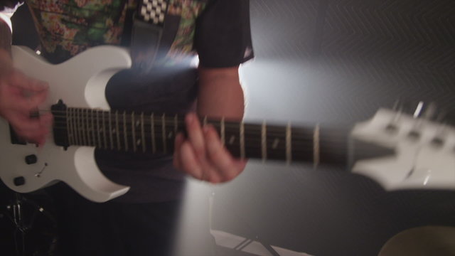 Guitar in heavy metal rock band