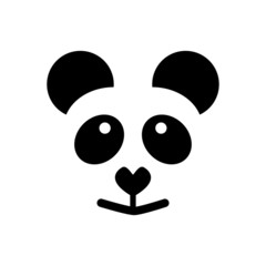 Simple sign  panda logo vector illustration