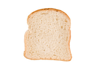 Slice of bread, isolated on white background