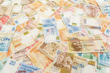 Background of Hong Kong currency banknotes