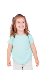 Cute little girl with three year old smiling