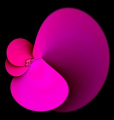 Pink abstract shape.
