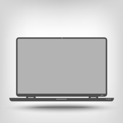 Icon gray laptop